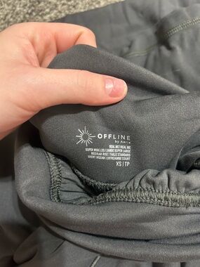 aerie Offline Wide Leg Pants - Charcoal